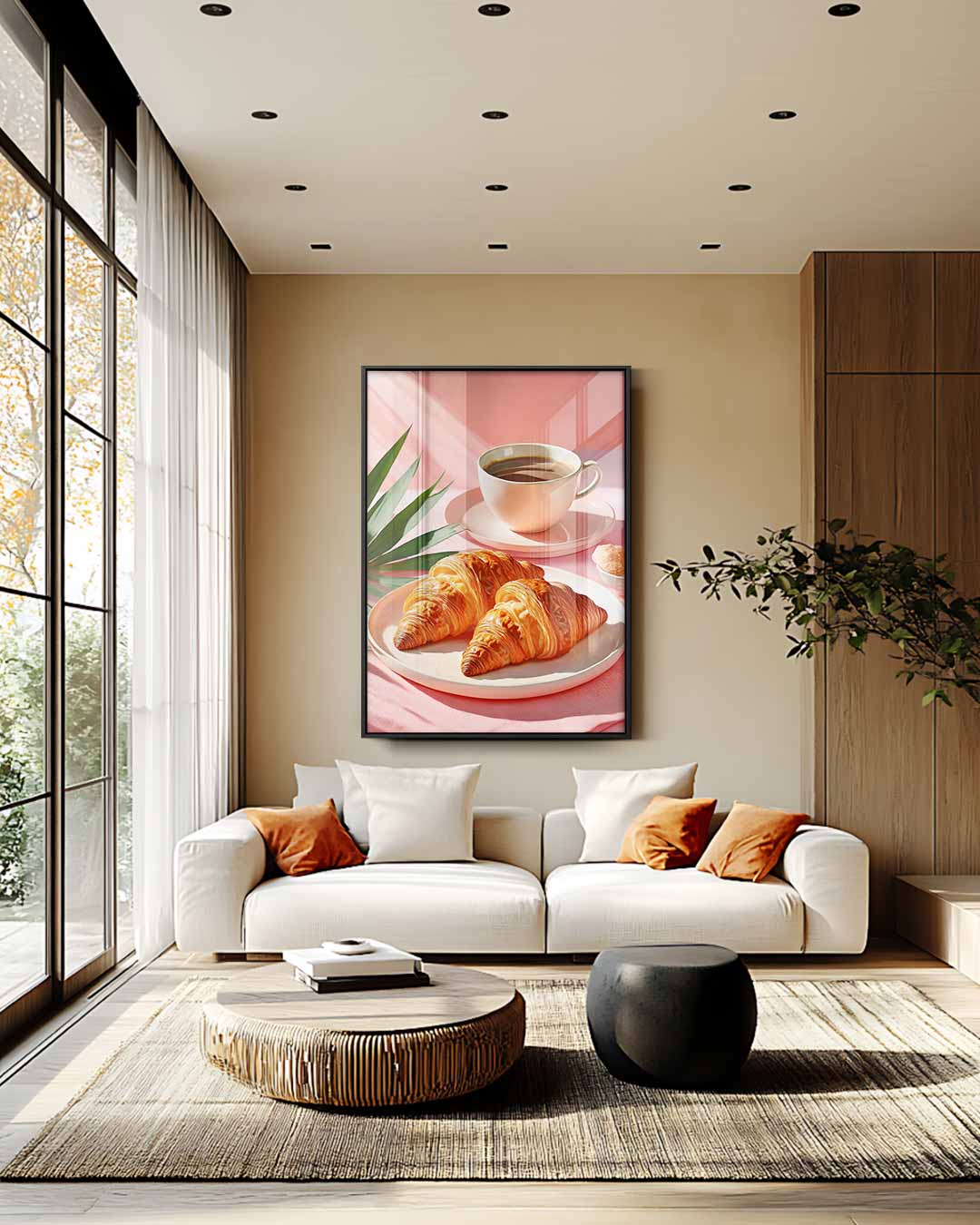Croissant Serenade Kunstwerk-canvas-dibond-plexiglas-wanddecoratie-WallArtistic