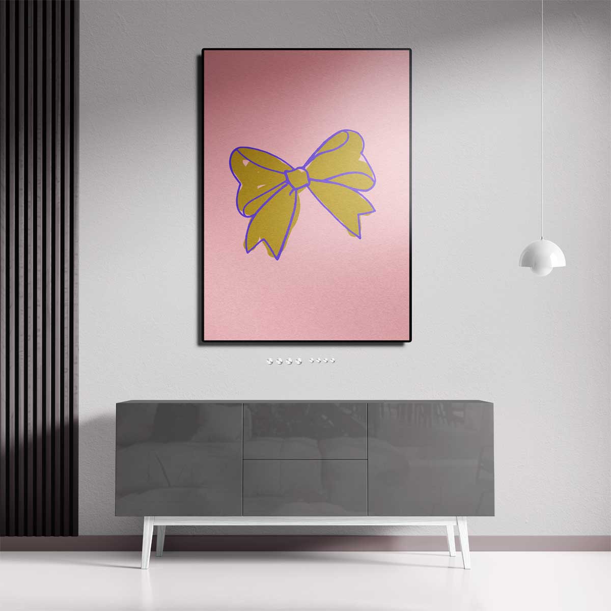 Vrolijke Strik Kunstwerk-canvas-dibond-plexiglas-wanddecoratie-WallArtistic