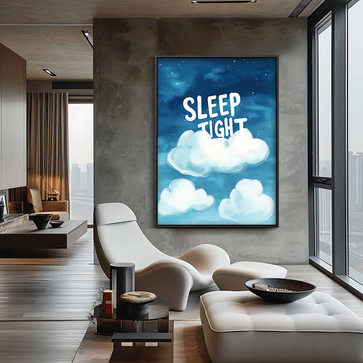 Dromerige Nacht Hemel Kunstwerk-canvas-dibond-plexiglas-wanddecoratie-WallArtistic