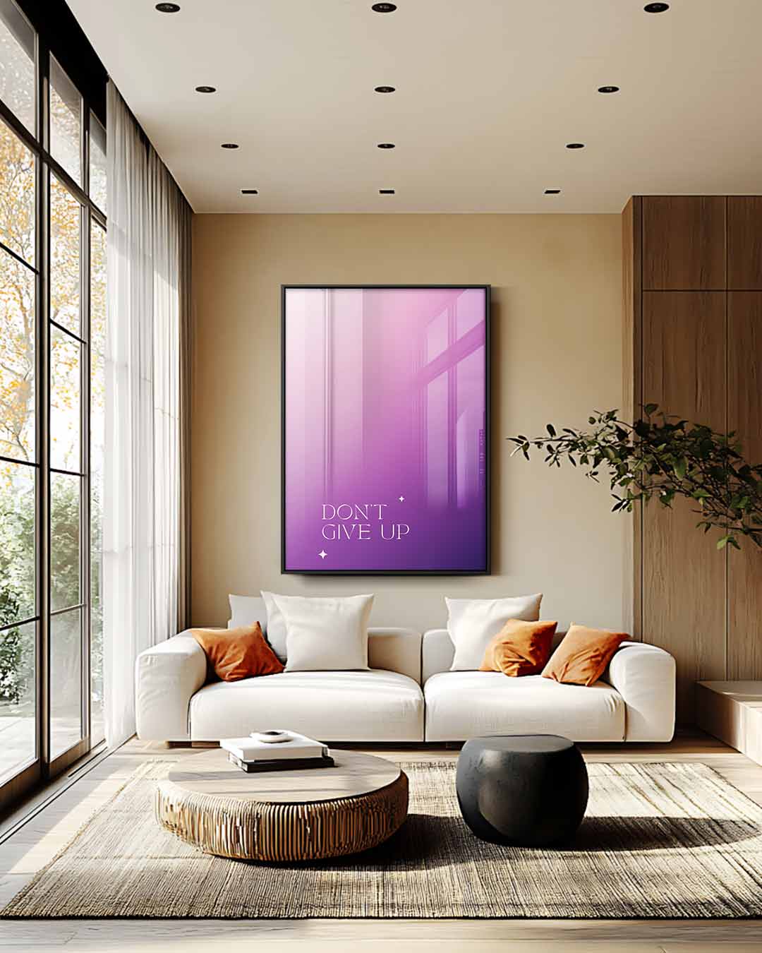 Inspirerende Poster "Don't Give Up Kunstwerk-canvas-dibond-plexiglas-wanddecoratie-WallArtistic