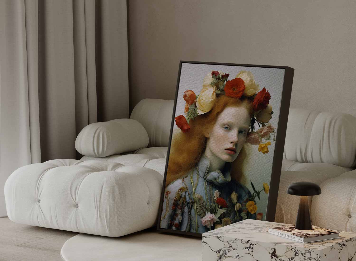 Bloemenpracht in Portret Kunstwerk-canvas-dibond-plexiglas-wanddecoratie-WallArtistic