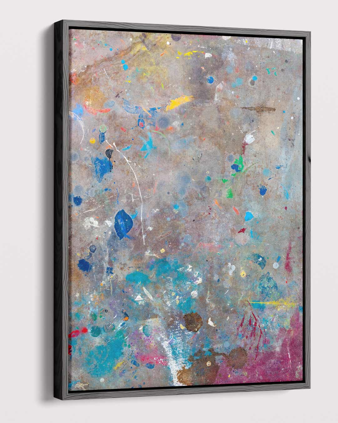 Kleurrijke Abstracte Expressie Kunstwerk-canvas-dibond-plexiglas-wanddecoratie-WallArtistic