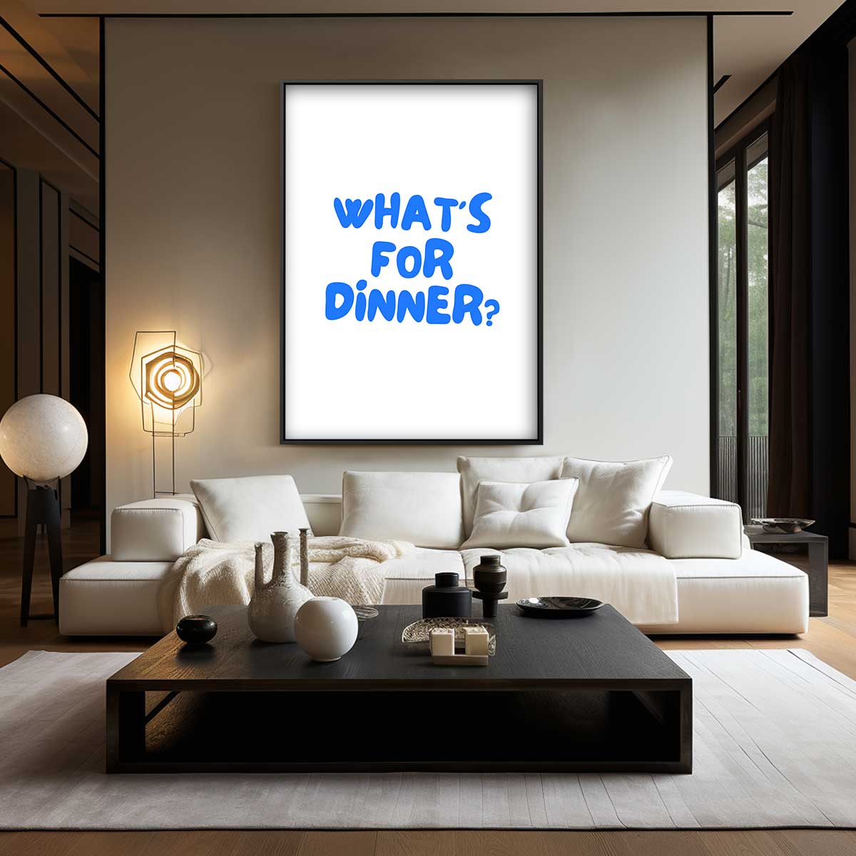 What's For Dinner? Poster Kunstwerk-canvas-dibond-plexiglas-wanddecoratie-WallArtistic