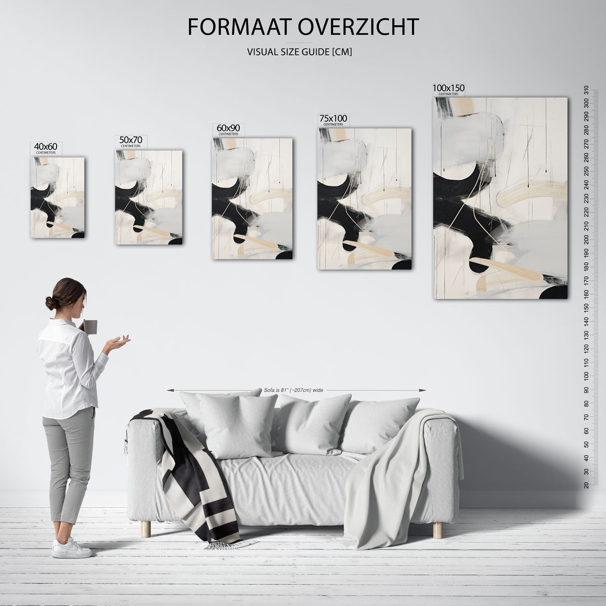 Dynamische vormen Kunstwerk