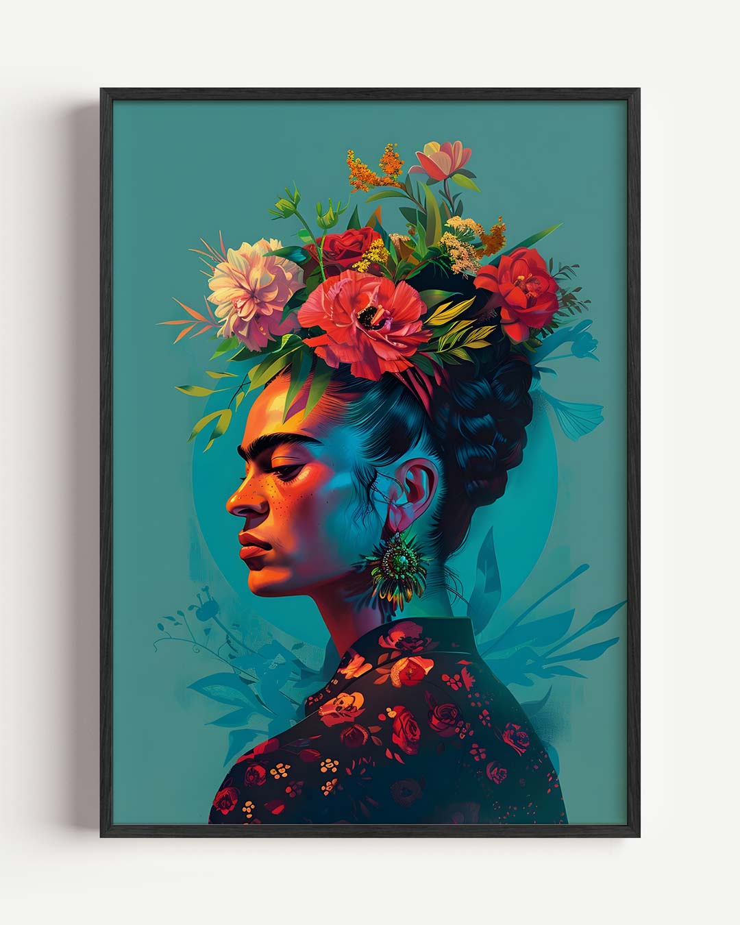 Bloemenportret Poster-WallArtistic