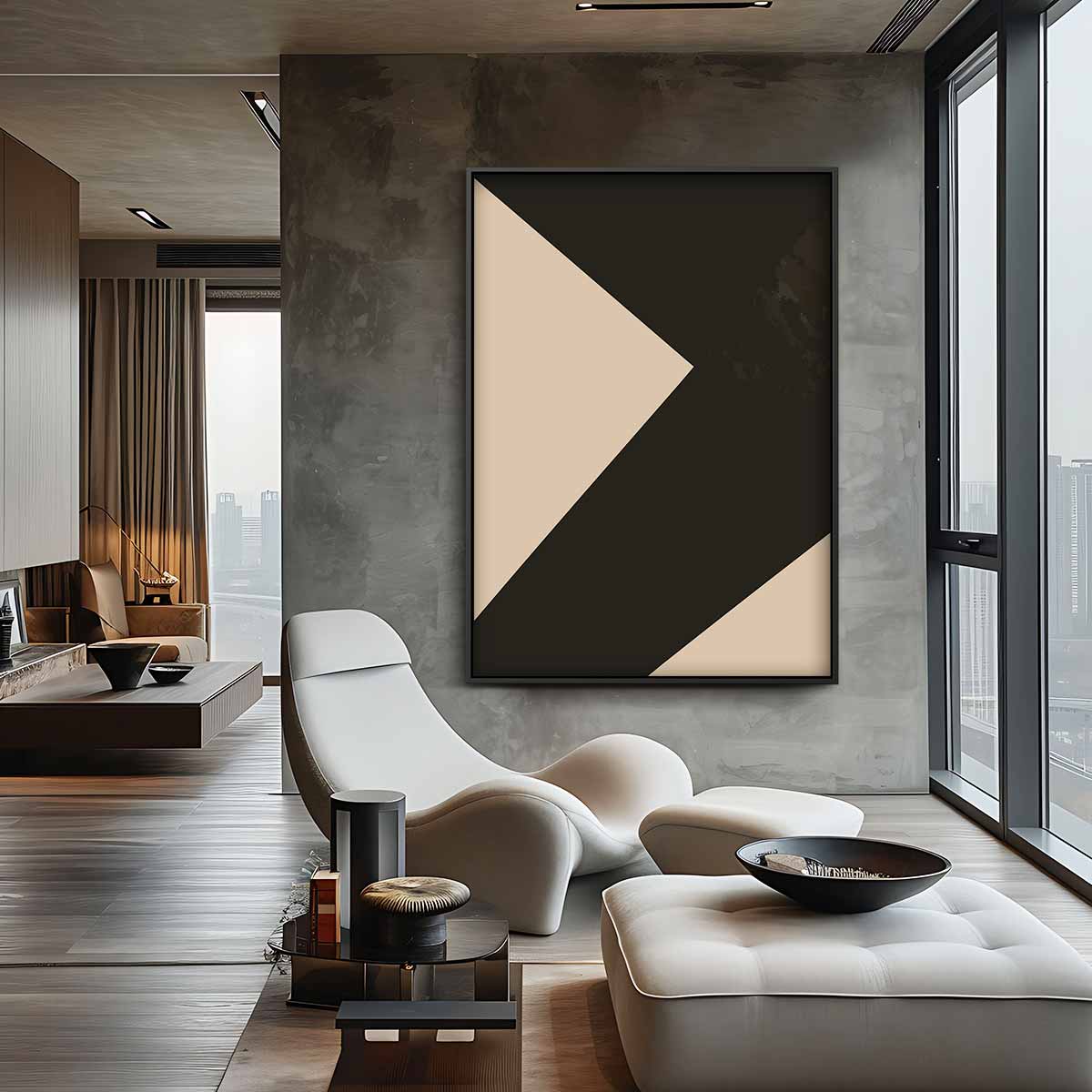 Moderne Abstracte Geometrie Kunstwerk-canvas-dibond-plexiglas-wanddecoratie-WallArtistic