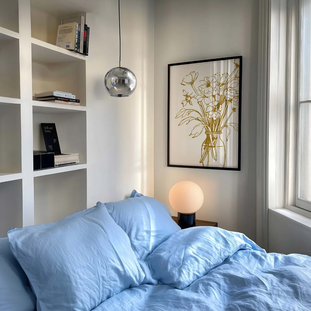 Gouden Bloemenposter-WallArtistic