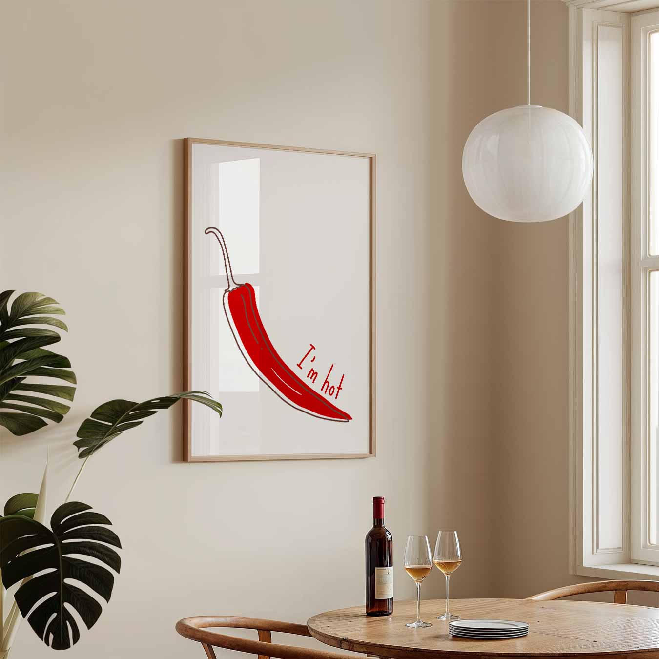 Pittige Chili Peper Poster-WallArtistic