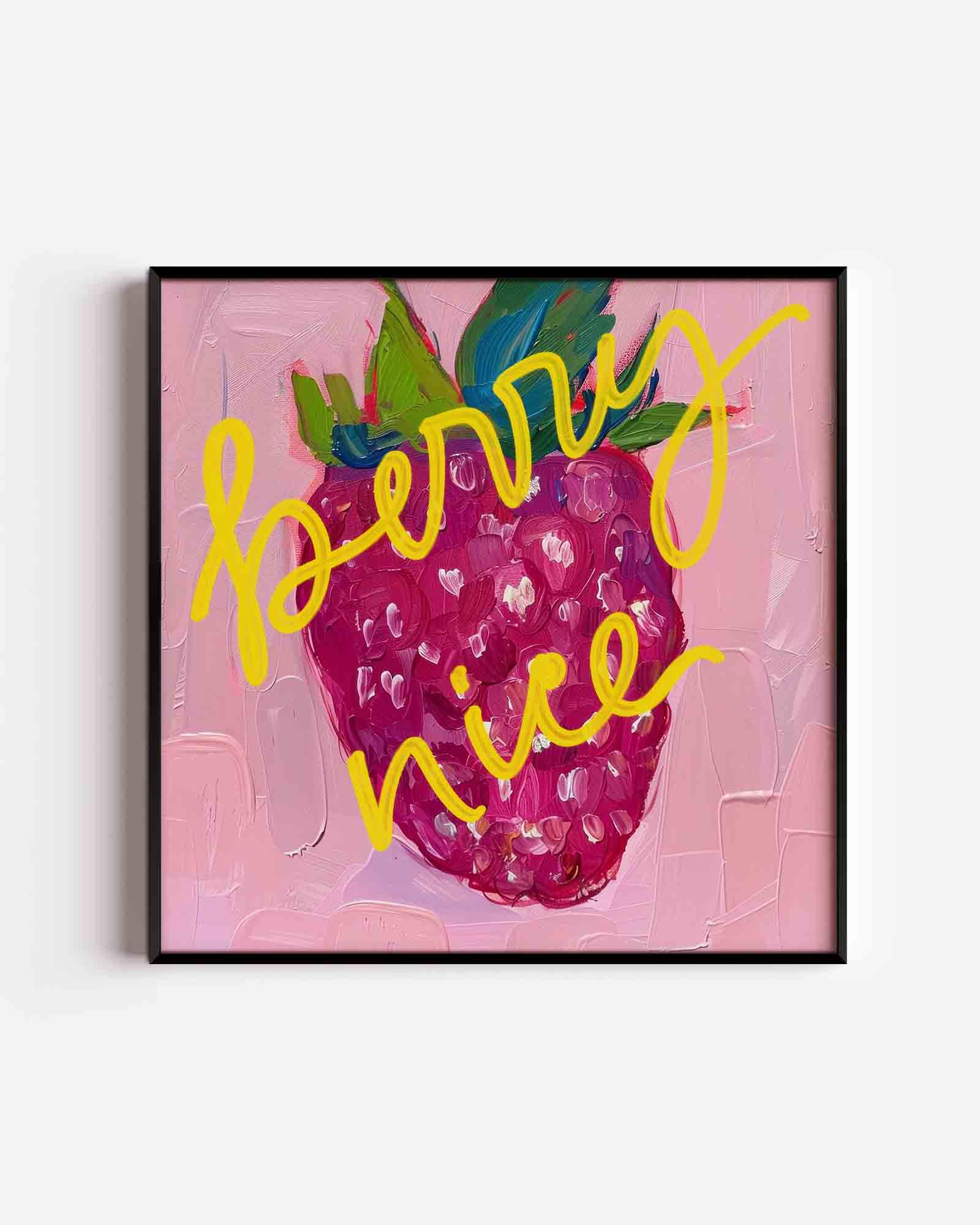 Roze framboos Poster