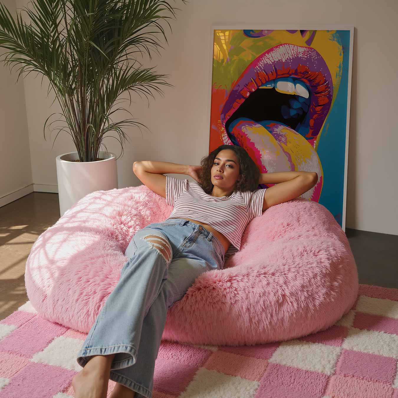 Kleurrijk Pop Art Lippenkunstwerk Poster-WallArtistic