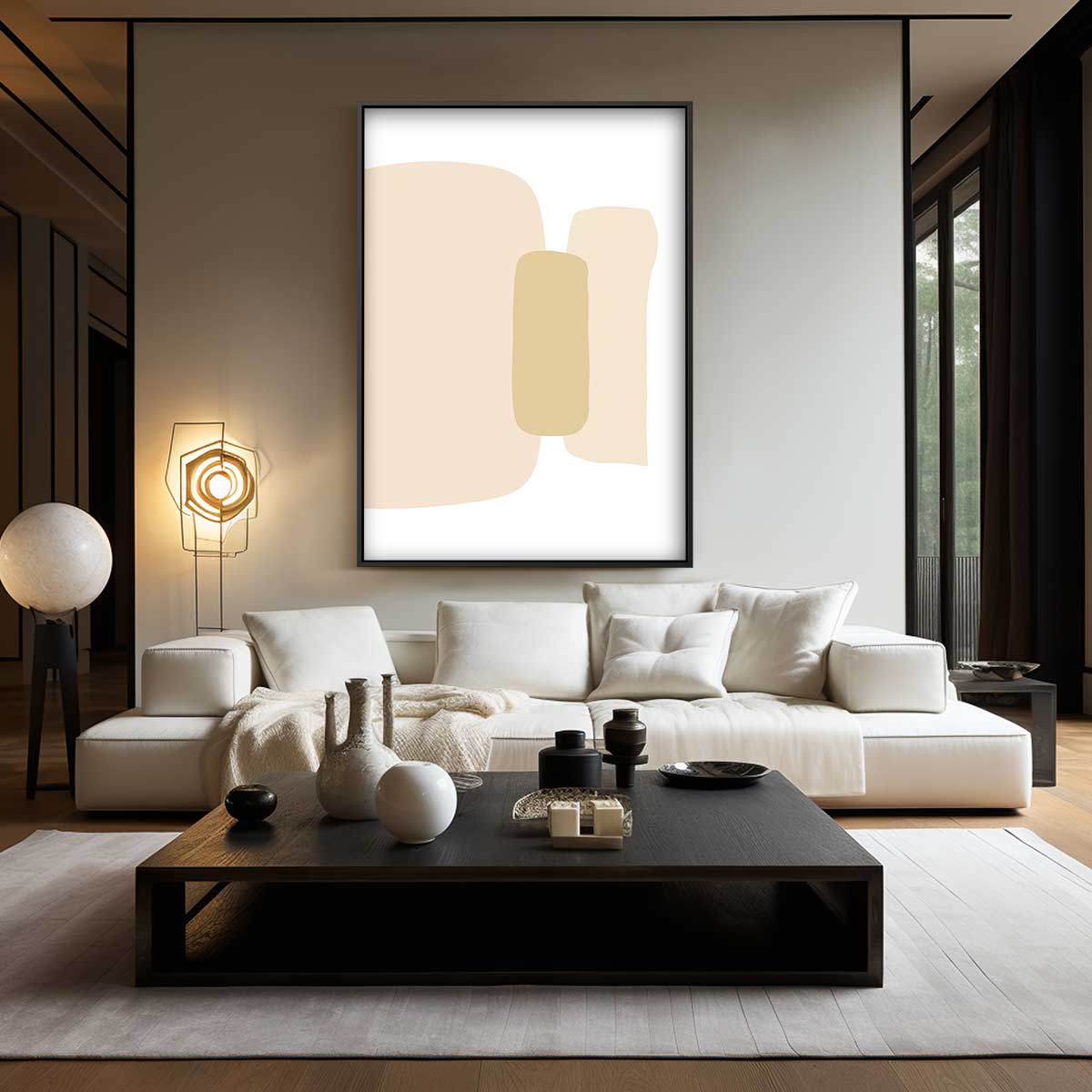Harmonieuze Abstracte Vormen Kunstwerk-canvas-dibond-plexiglas-wanddecoratie-WallArtistic
