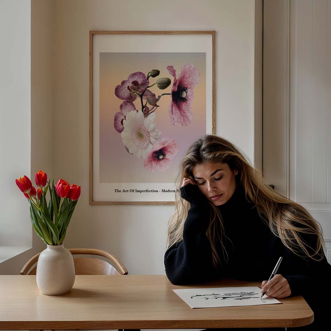 Bloemenpracht in Pastel Poster-WallArtistic