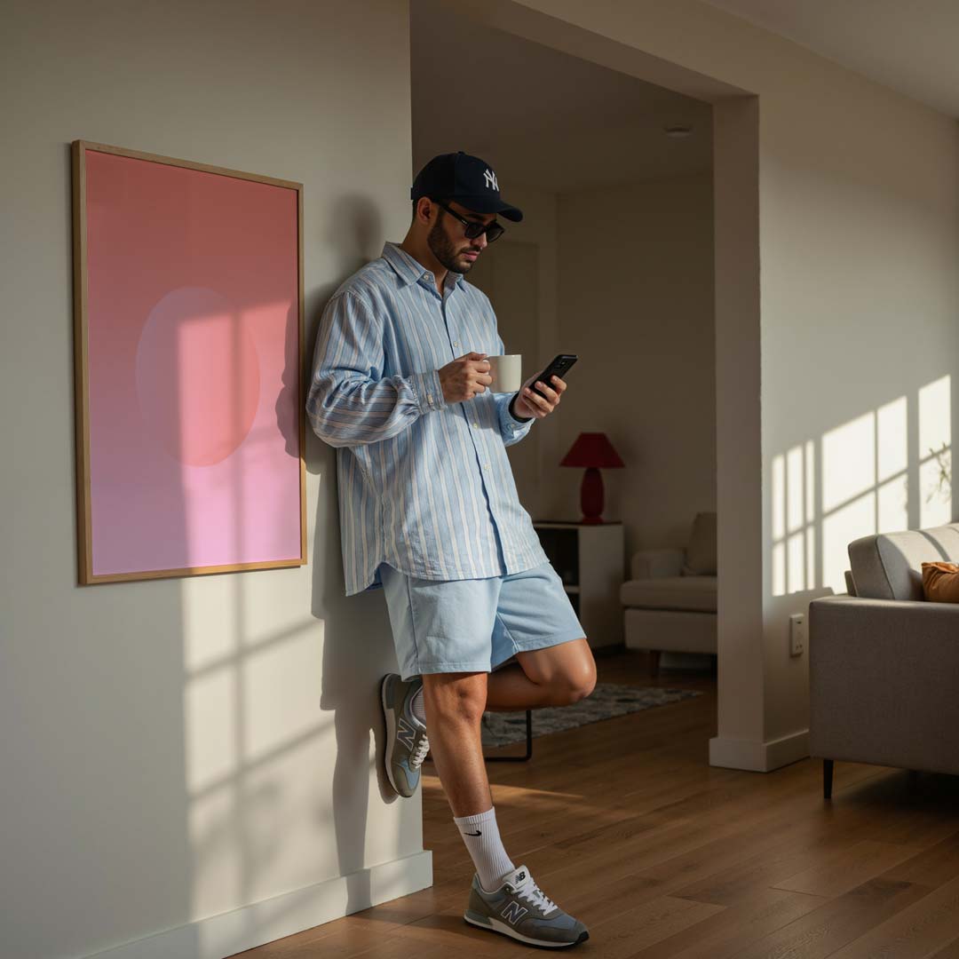 Zachte Roze Droomsfeer Poster-WallArtistic