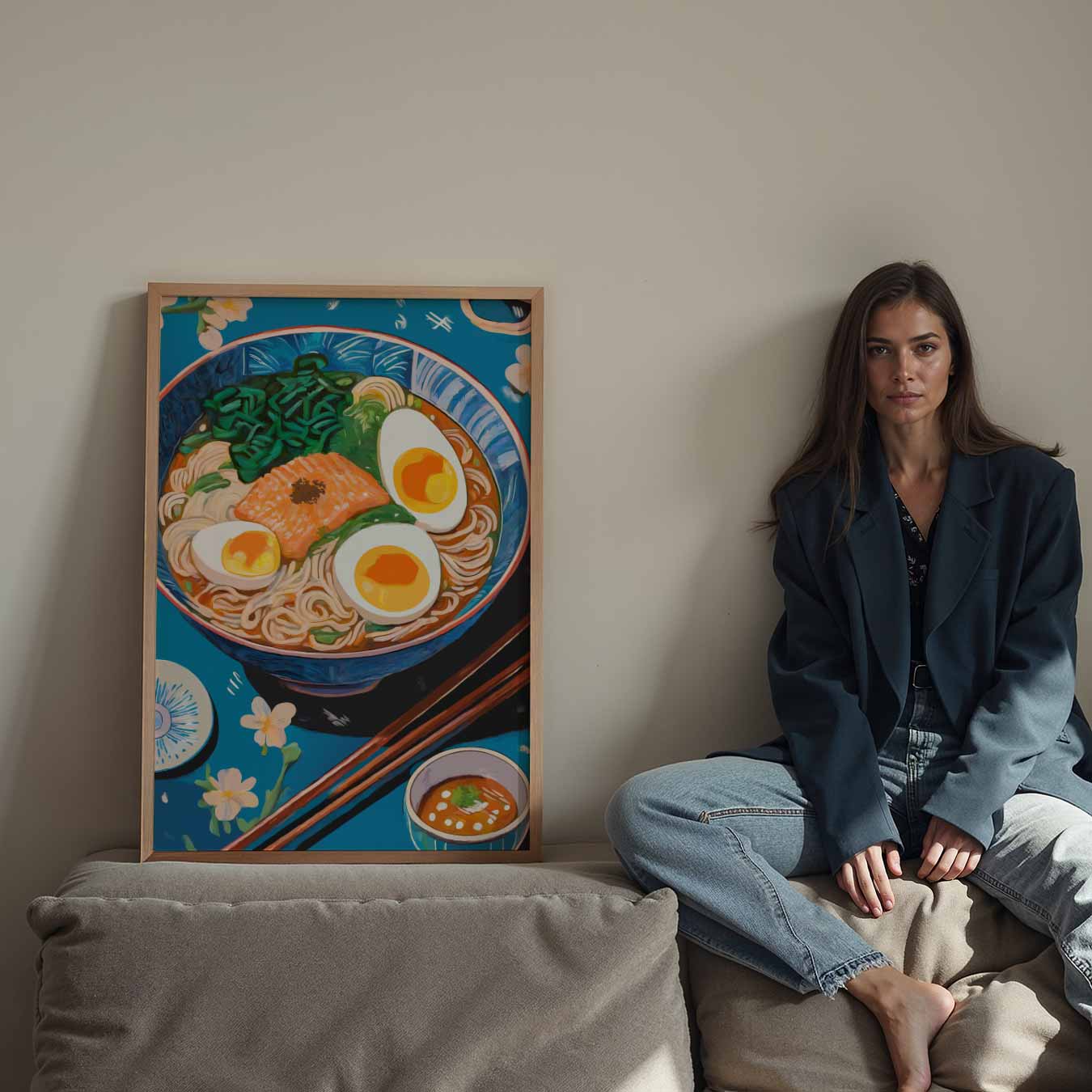 Kleurrijke Ramen Delicatesse Poster