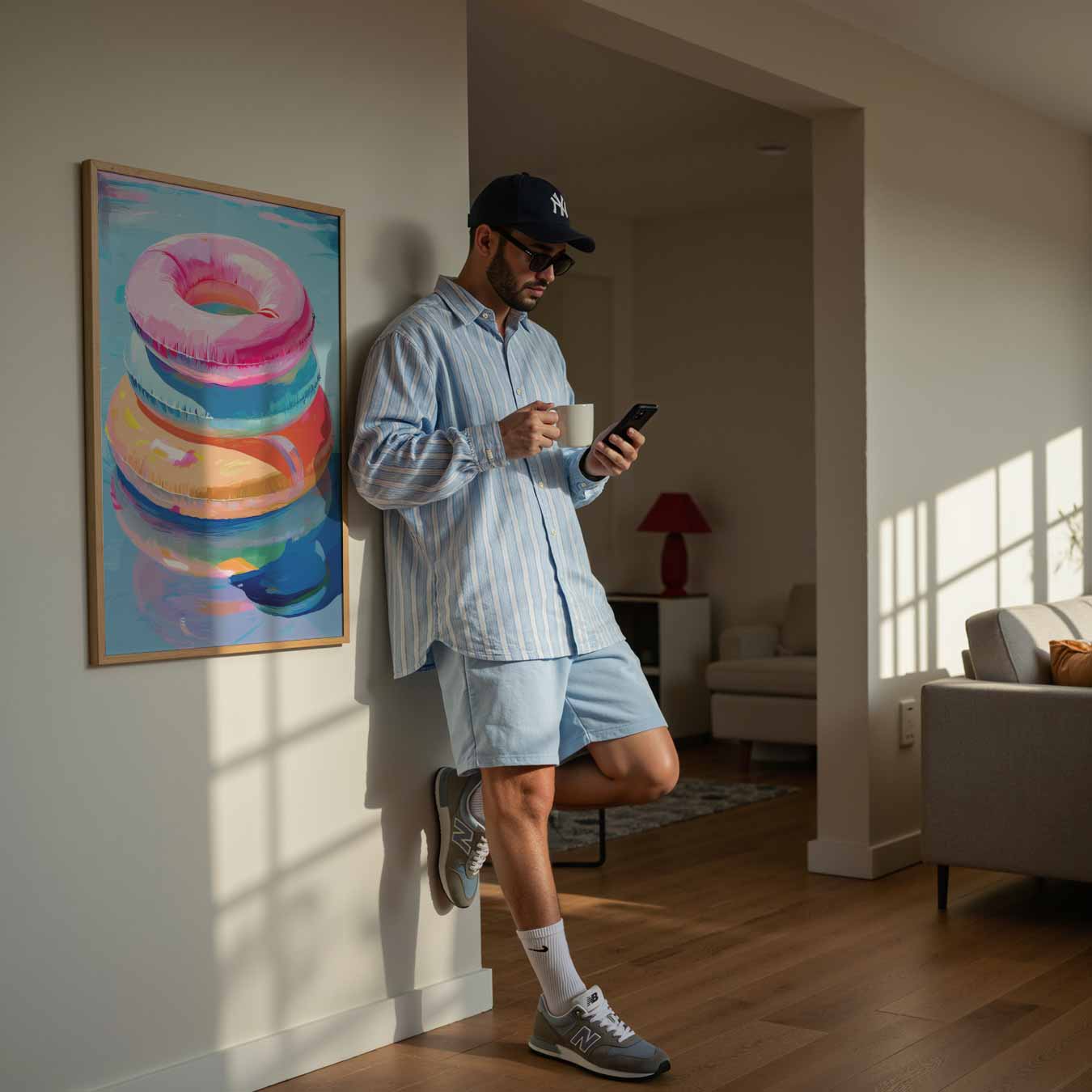 Zomerse Drijfplezier Poster-WallArtistic