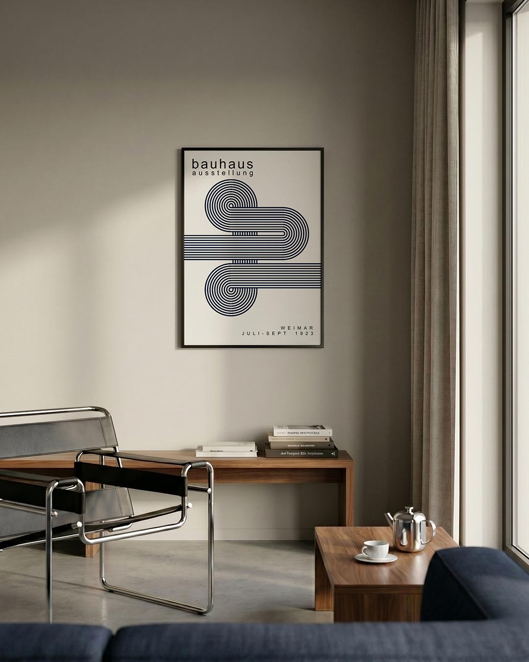 Lijnenspel en cirkelvormen Poster