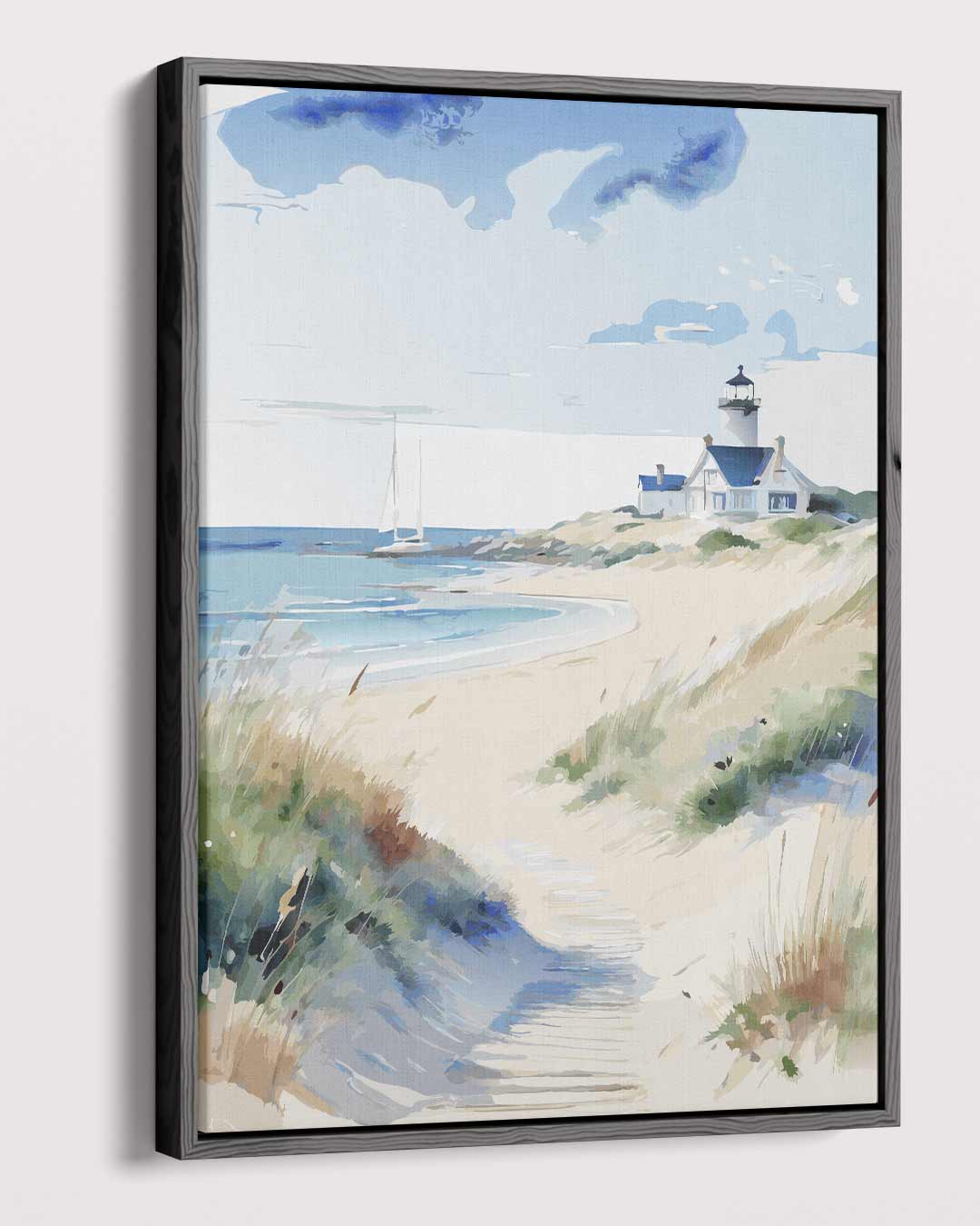 Zomerse Strandwandeling Kunstwerk-canvas-dibond-plexiglas-wanddecoratie-WallArtistic