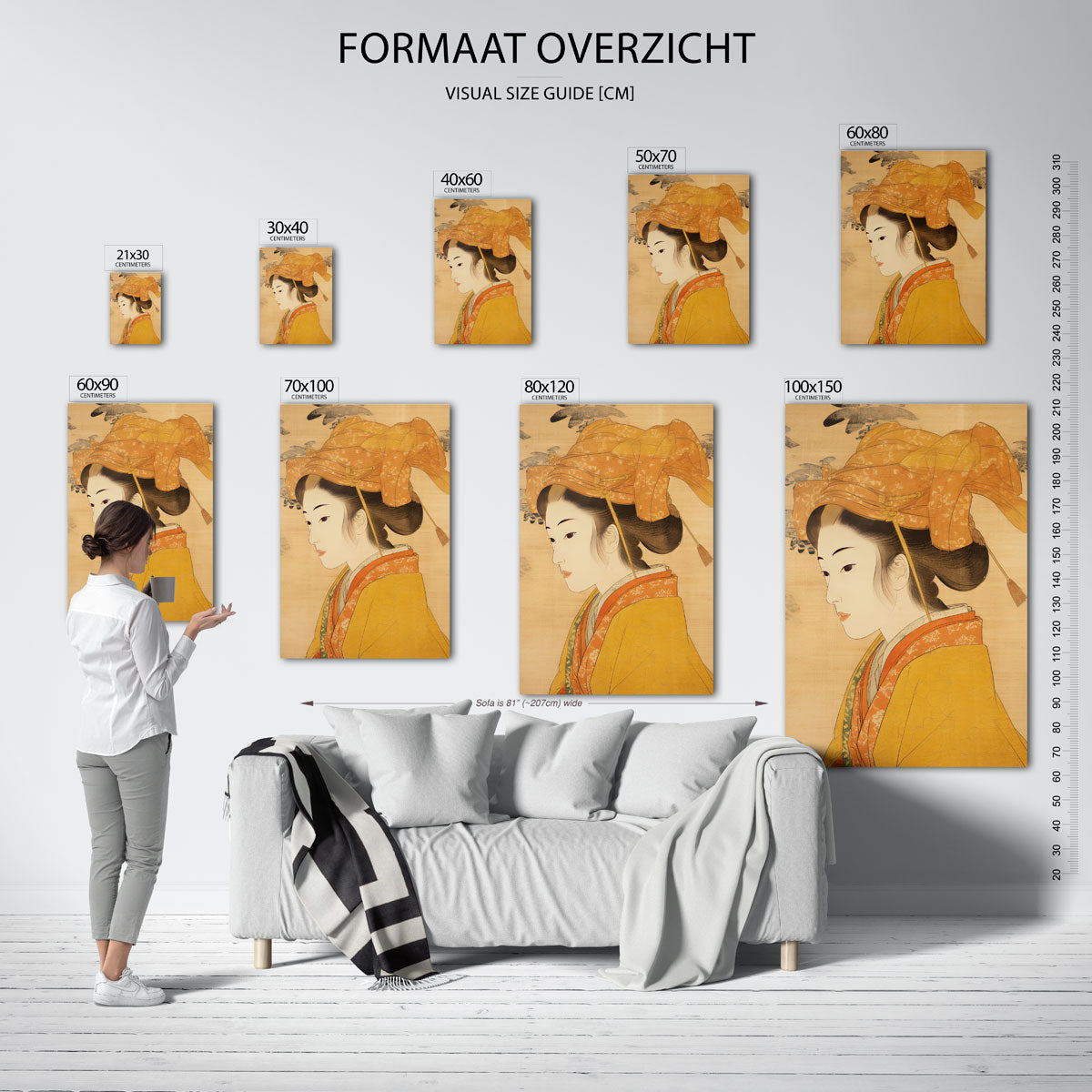 Vrouw met traditionele kleding Poster