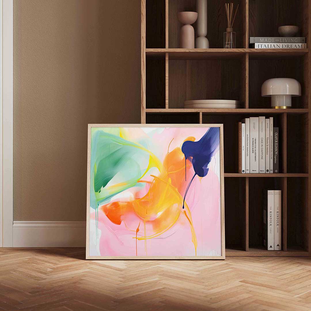Abstracte kleurenexplosie Poster