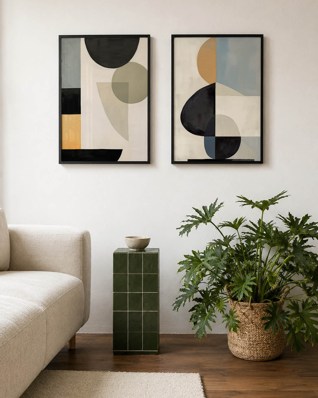 Vormen en vlakkenspel Posterset