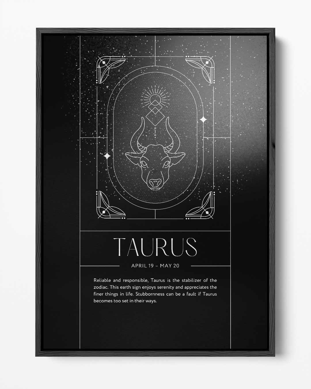Stijlvolle Taurus Sterrenbeeld Poster Kunstwerk-canvas-dibond-plexiglas-wanddecoratie-WallArtistic