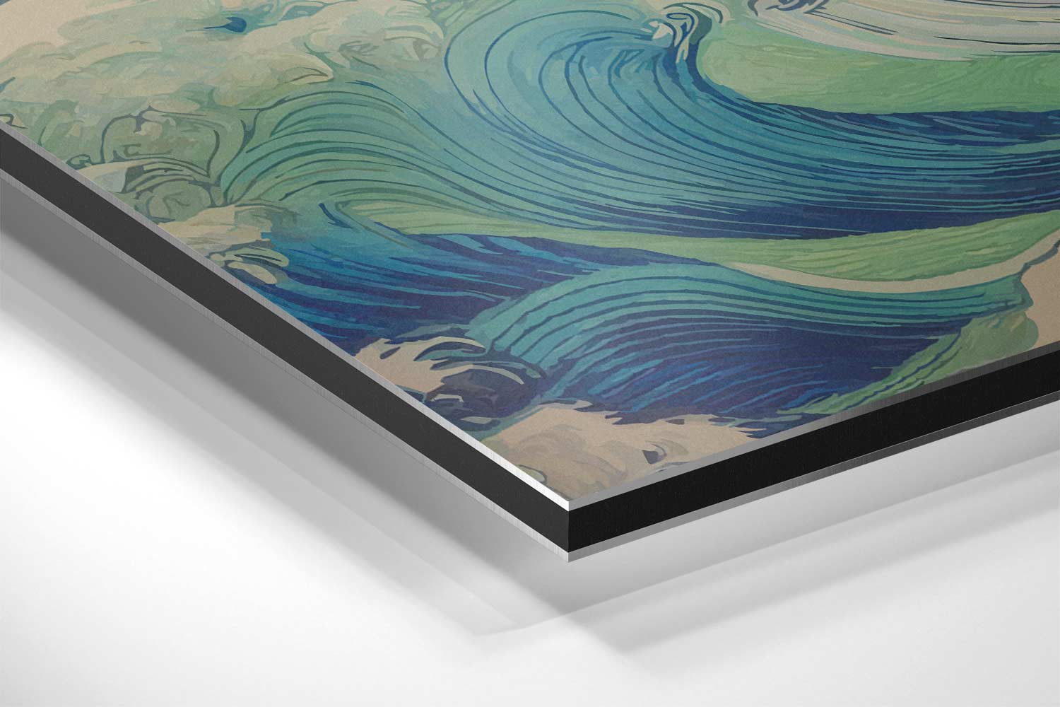 Golvende Zee Kunstwerk-canvas-dibond-plexiglas-wanddecoratie-WallArtistic
