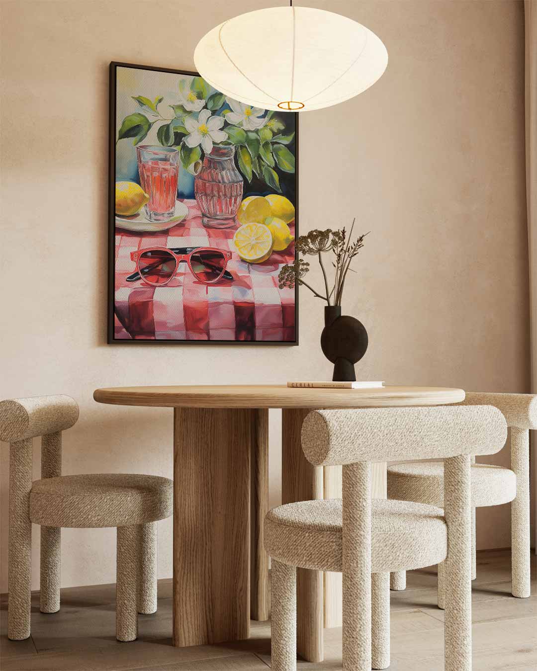Zomers Stilleven met Citroenen en Zonnebril Kunstwerk-canvas-dibond-plexiglas-wanddecoratie-WallArtistic