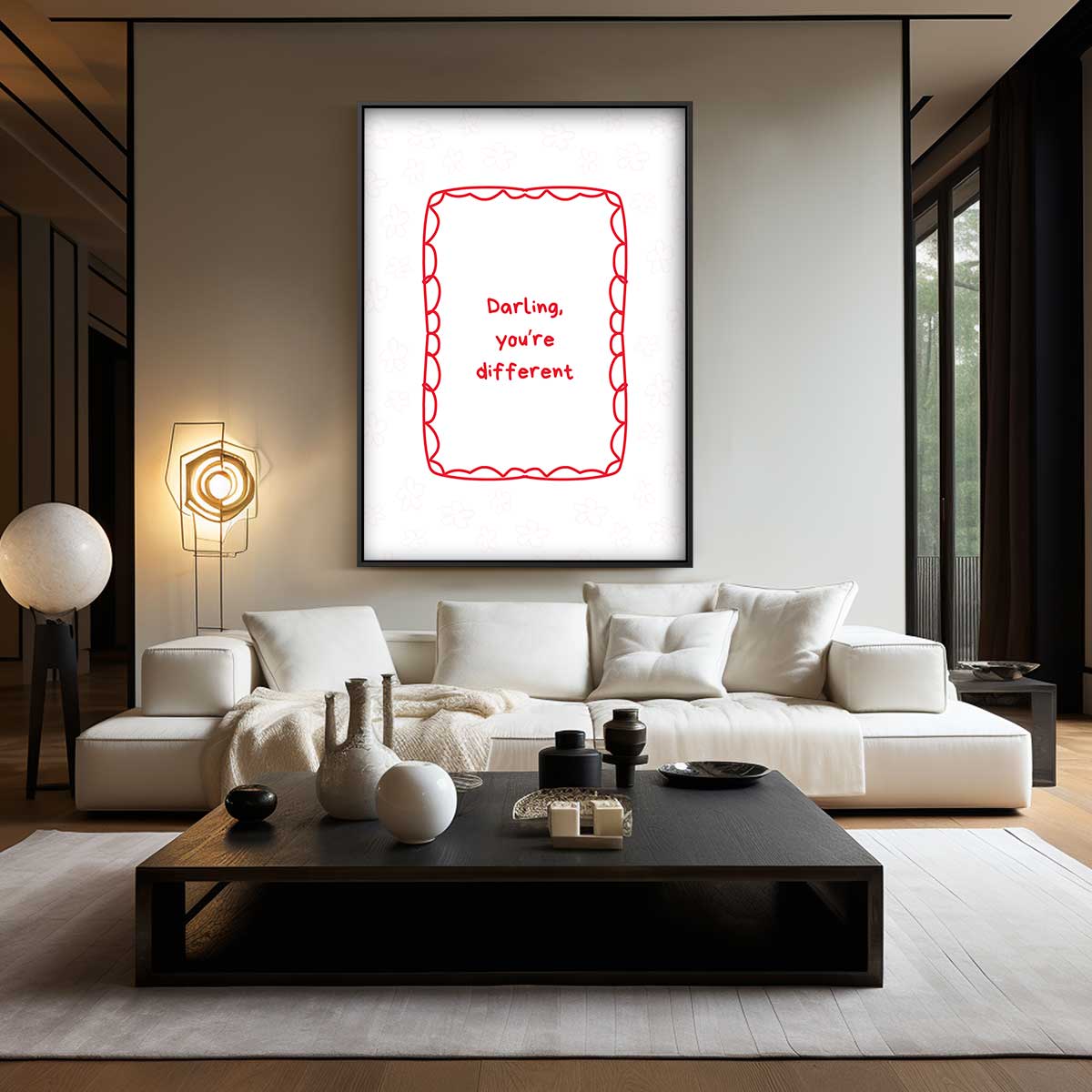 Liefste, je bent anders Kunstwerk-canvas-dibond-plexiglas-wanddecoratie-WallArtistic