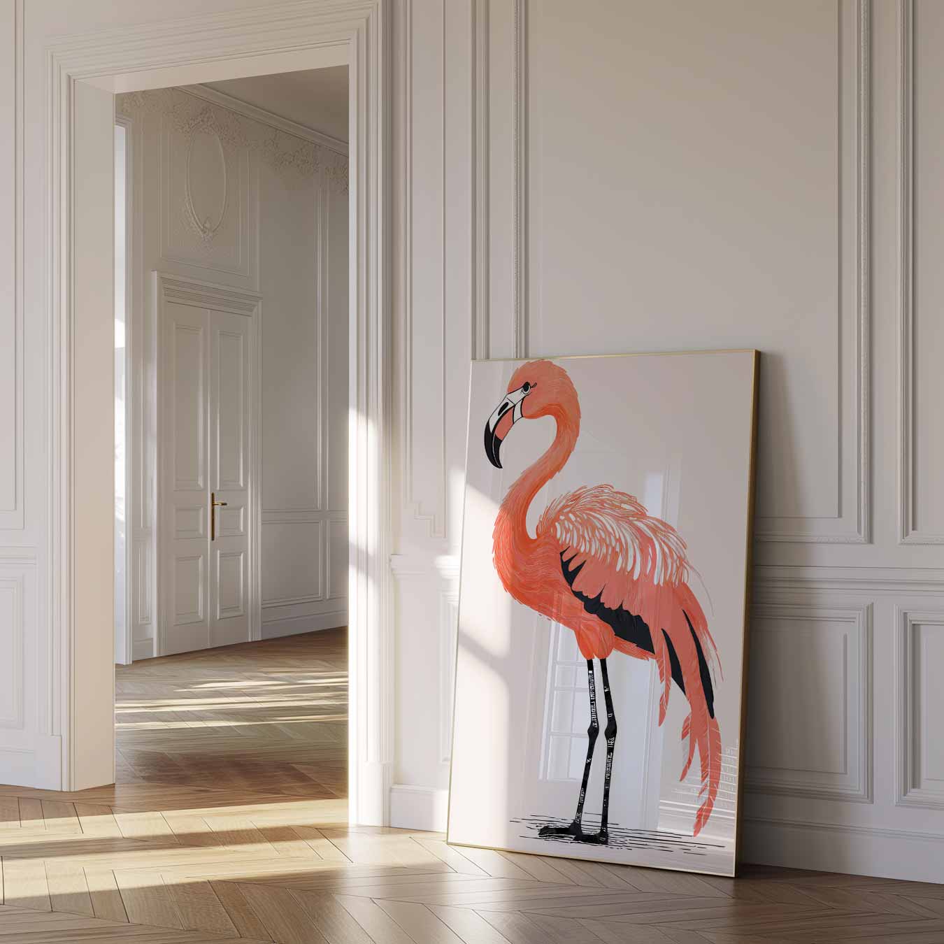 Stijlvolle Flamingo Poster-WallArtistic