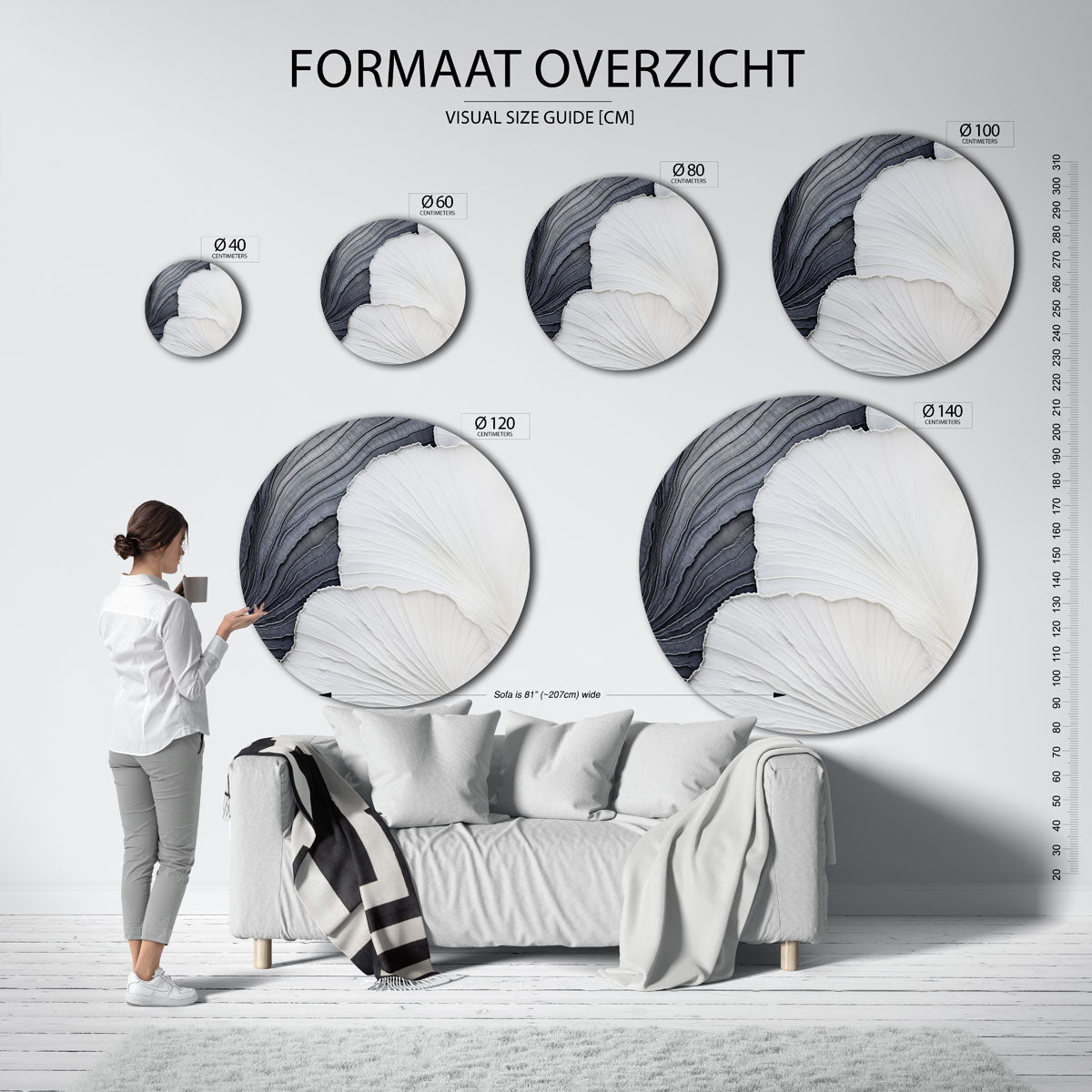 Gelaagde texturen Muurcirkel