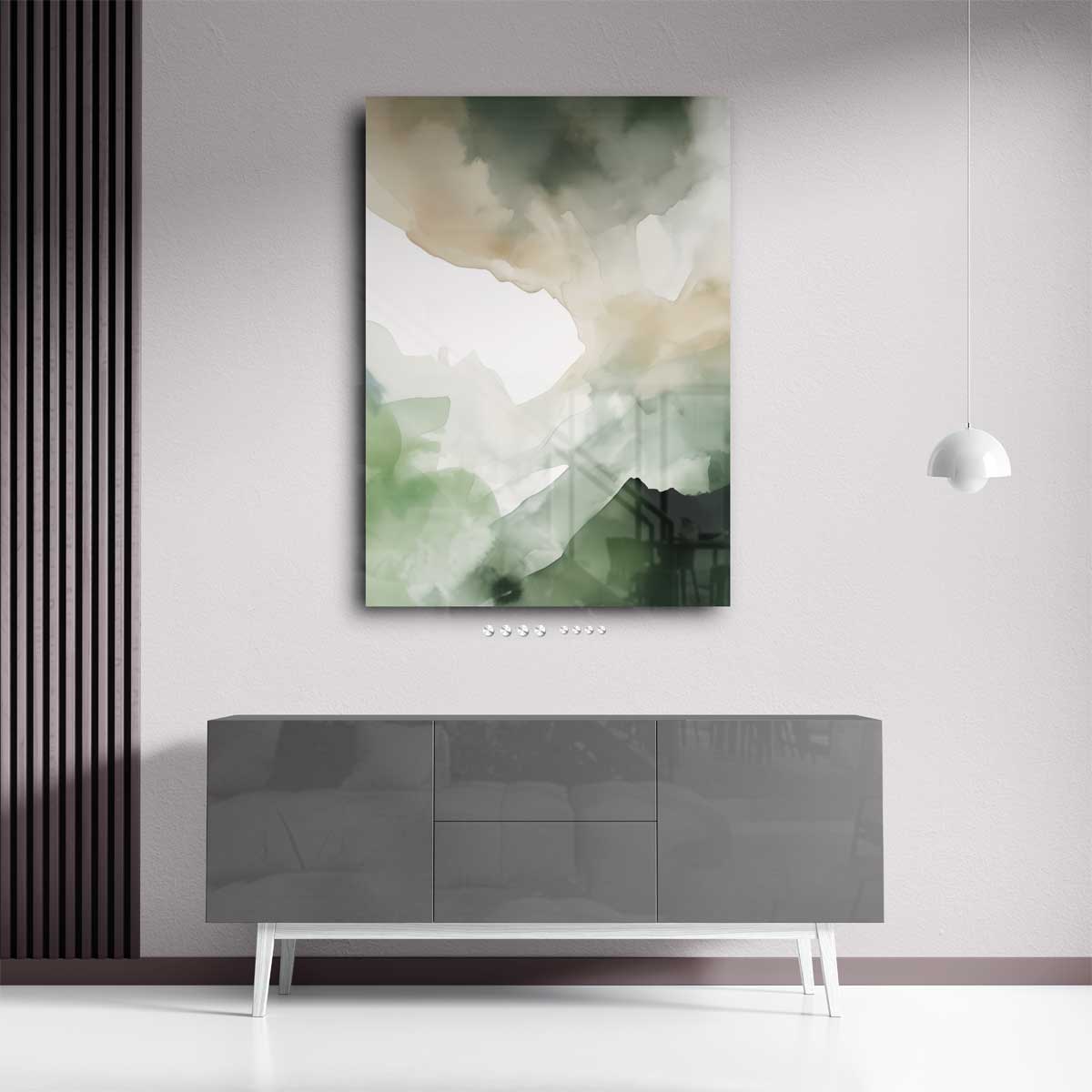 Natuurlijke Aardetinten Abstract Kunstwerk-canvas-dibond-plexiglas-wanddecoratie-WallArtistic