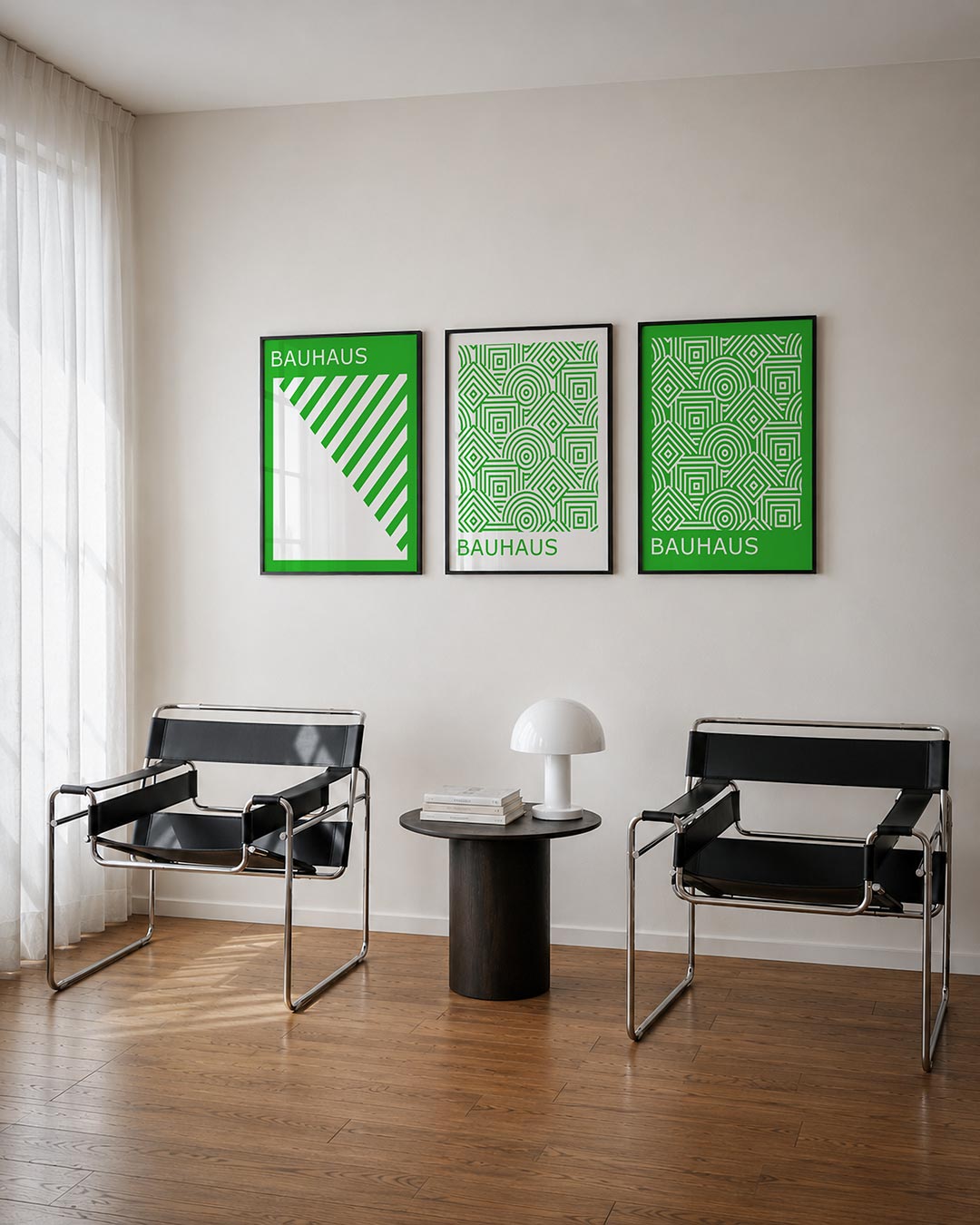 Groene lijnendans Posterset