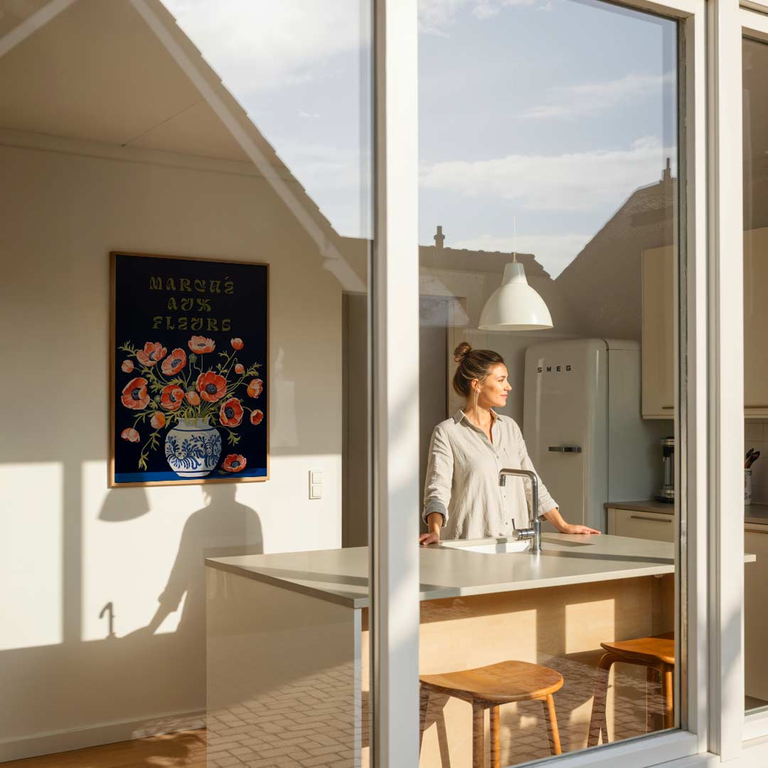Bloemenmarktpracht Poster-WallArtistic