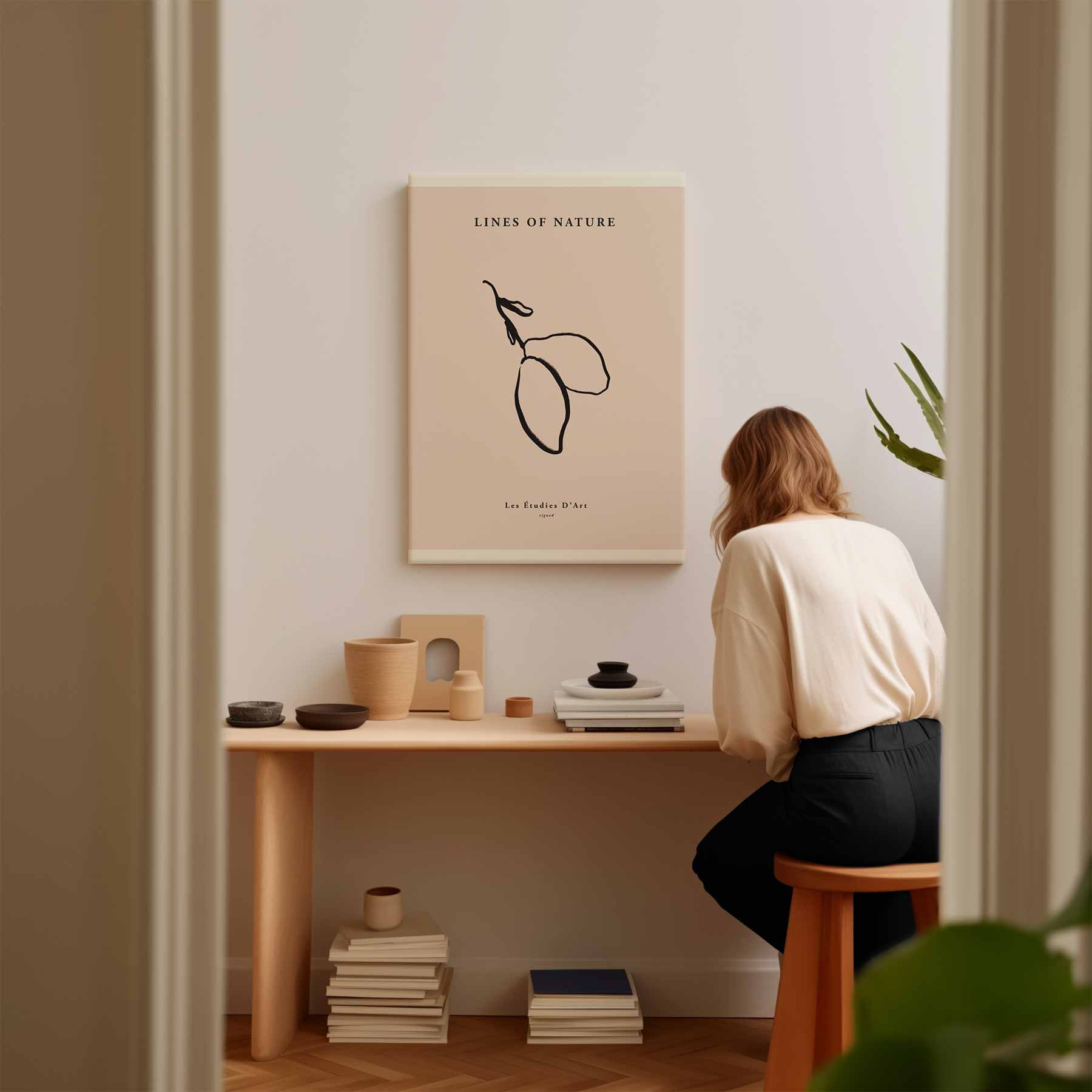Minimalistische Natuurlijnen Kunstwerk-canvas-dibond-plexiglas-wanddecoratie-WallArtistic