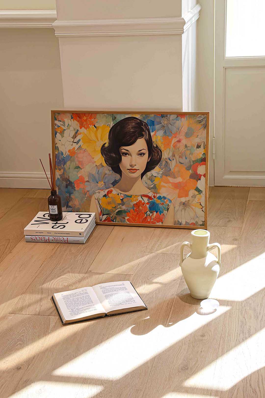 Vrouw met bloemen Poster