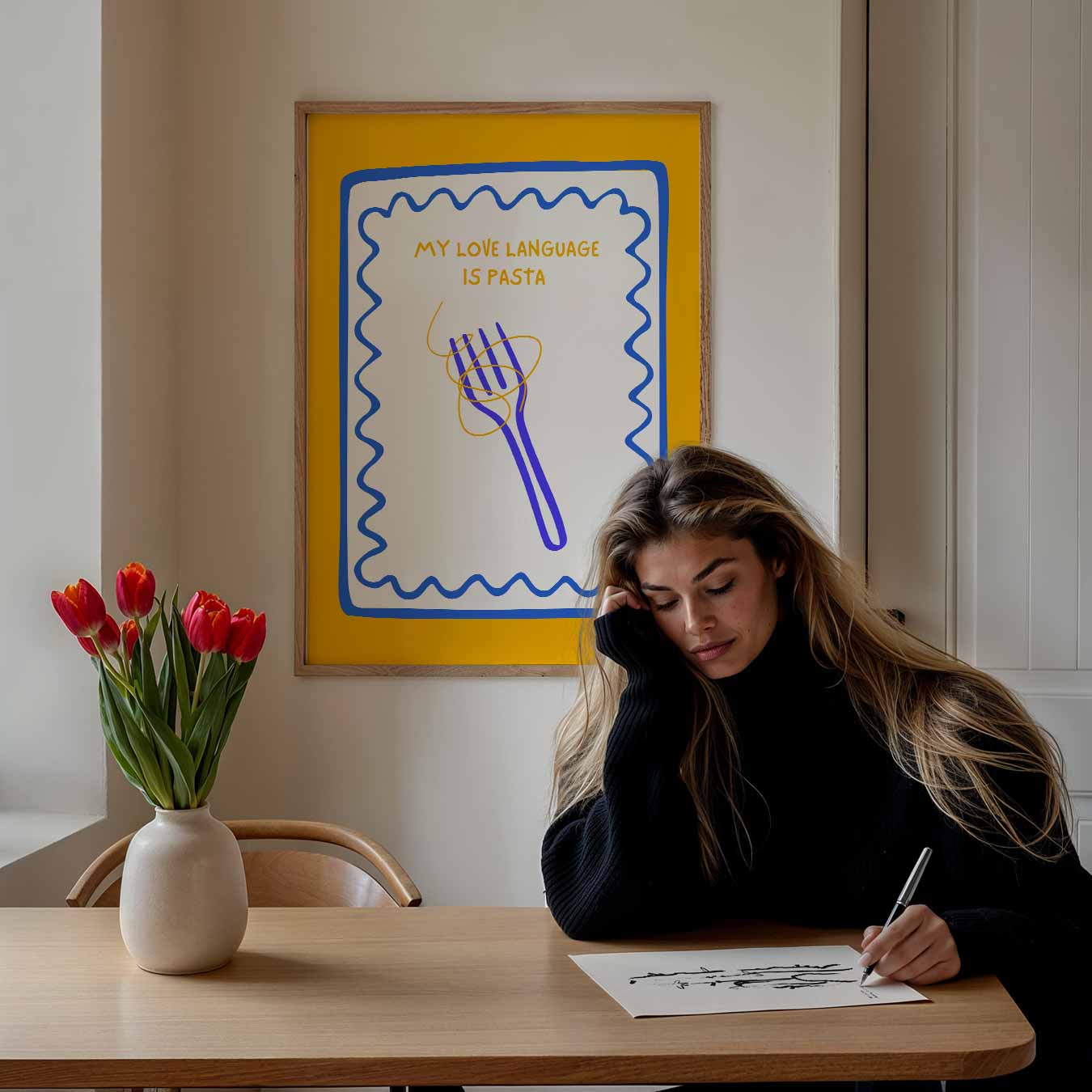 Pasta Liefde Taal Poster