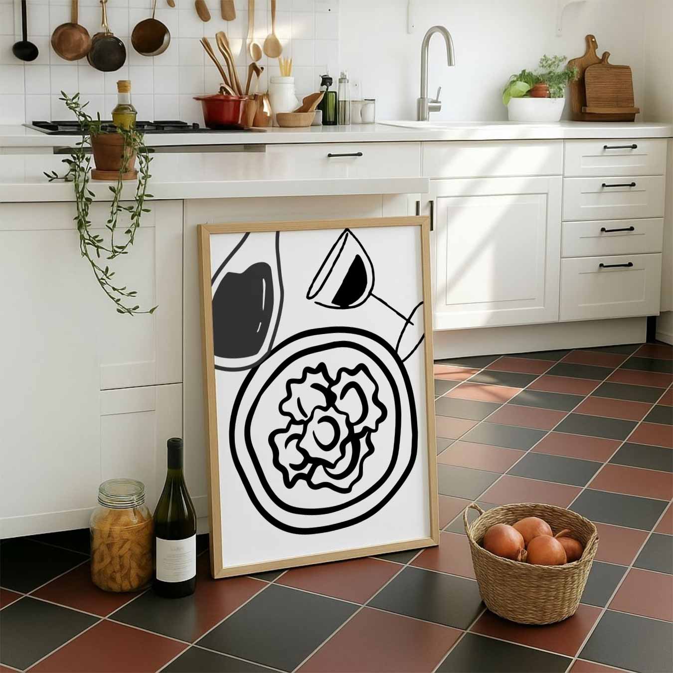 Moderne Culinaire Kunstposter-WallArtistic