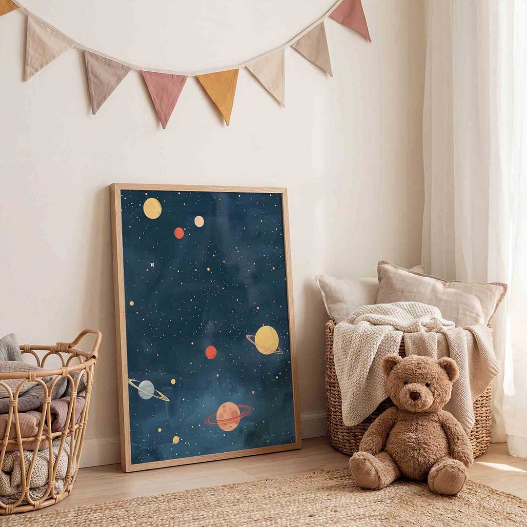 Planeten en sterren Poster