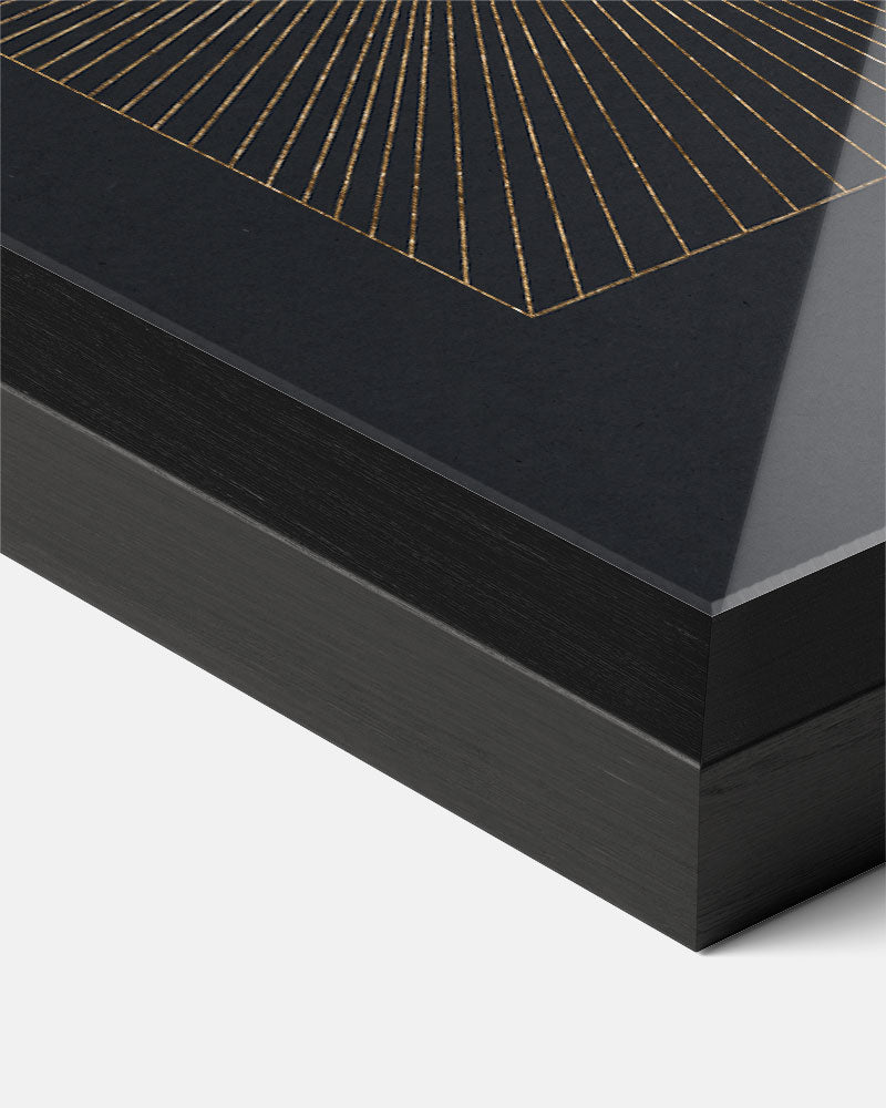 Stralende Gouden Lijnen Poster-WallArtistic