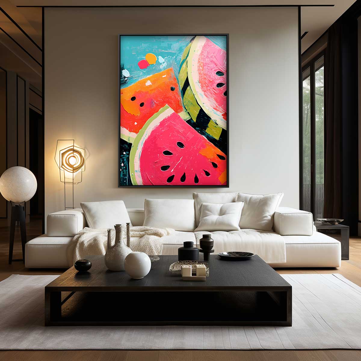 Verfrissende Watermeloen Droom Kunstwerk-canvas-dibond-plexiglas-wanddecoratie-WallArtistic