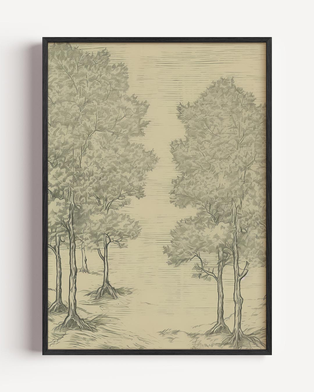 Vintage Boslandschap Poster-WallArtistic