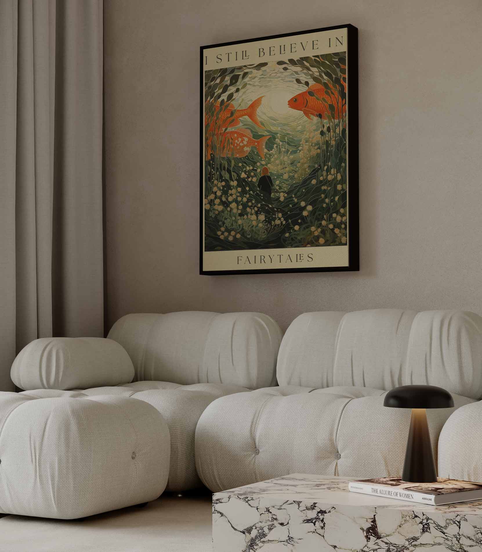 Dromerige Onderwaterwereld Kunstwerk-canvas-dibond-plexiglas-wanddecoratie-WallArtistic