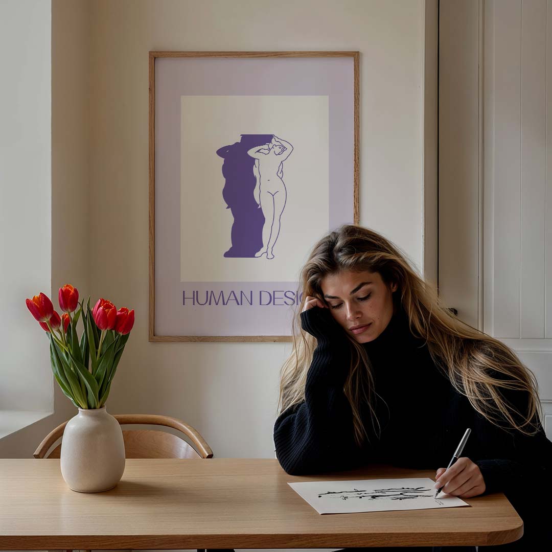 Elegant Vrouwelijk Silhouet Poster-WallArtistic