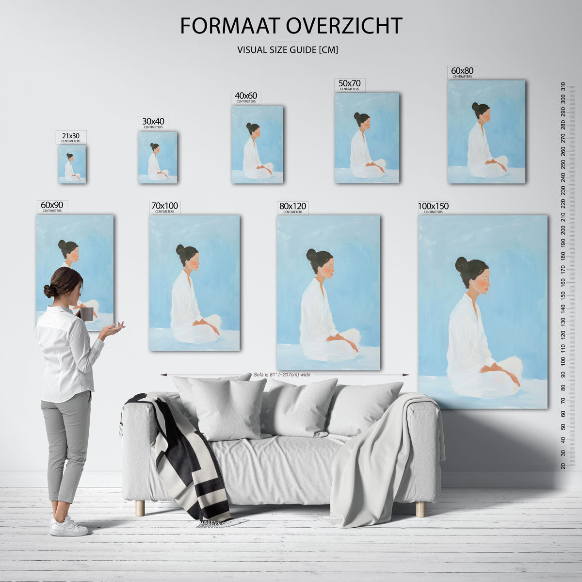 Zittende vrouw Poster