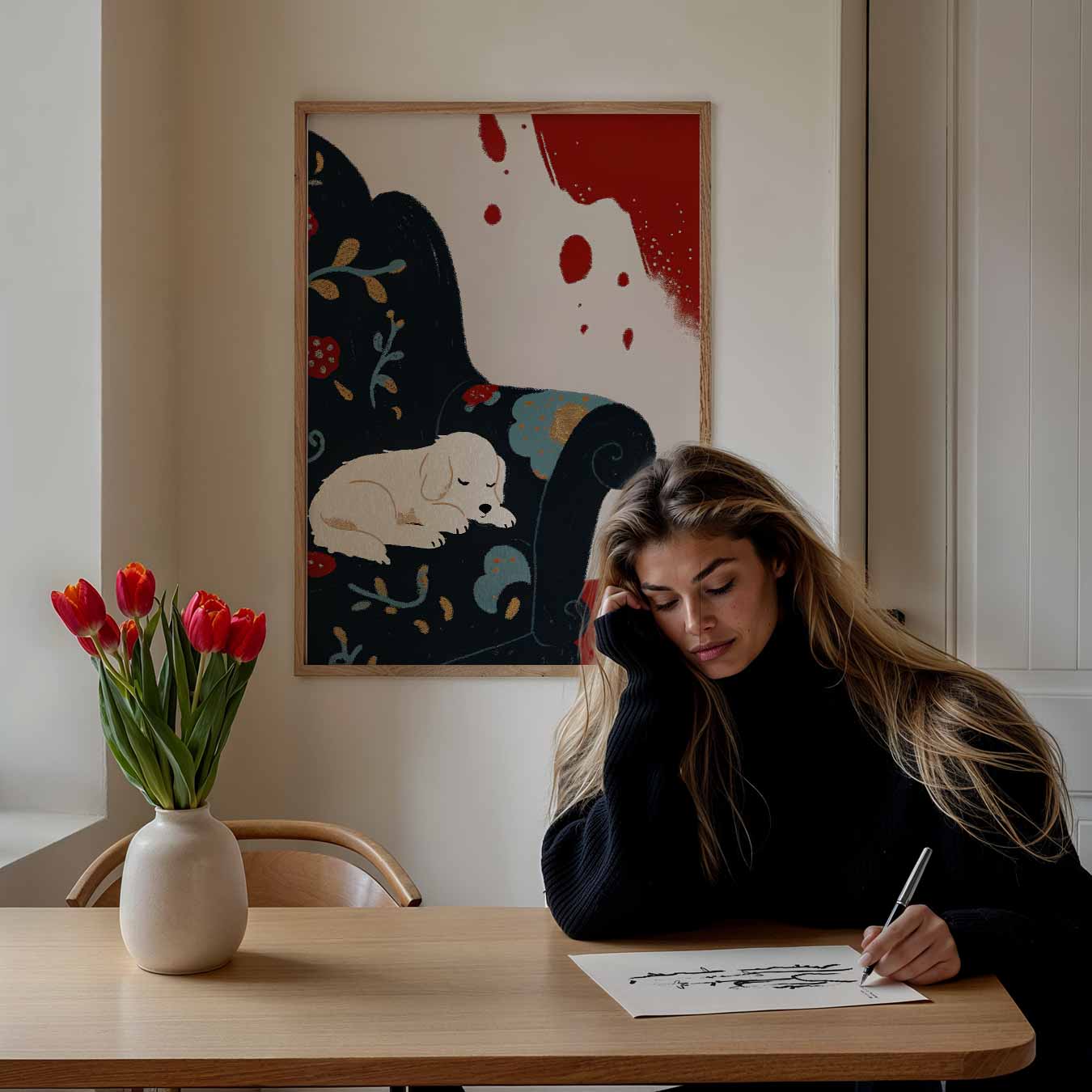 Schattige Slaapplek Poster-WallArtistic