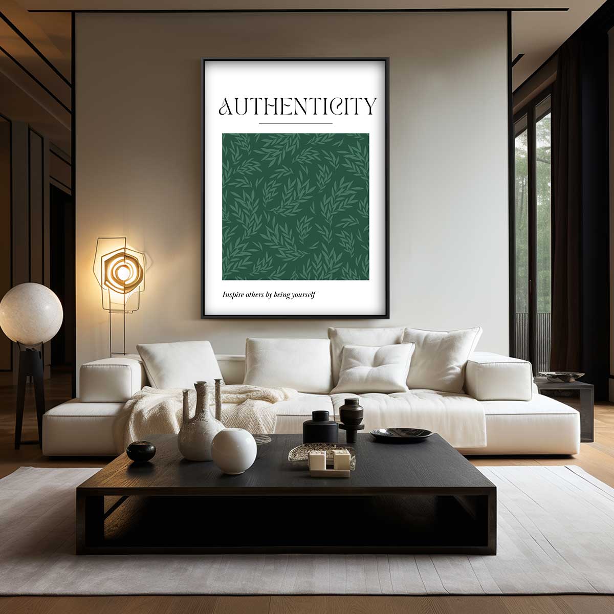 Authentieke Groen Bladkunst Kunstwerk-canvas-dibond-plexiglas-wanddecoratie-WallArtistic