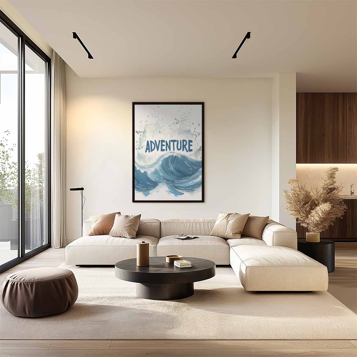 Avontuurlijke Golf Kunstwerk-canvas-dibond-plexiglas-wanddecoratie-WallArtistic