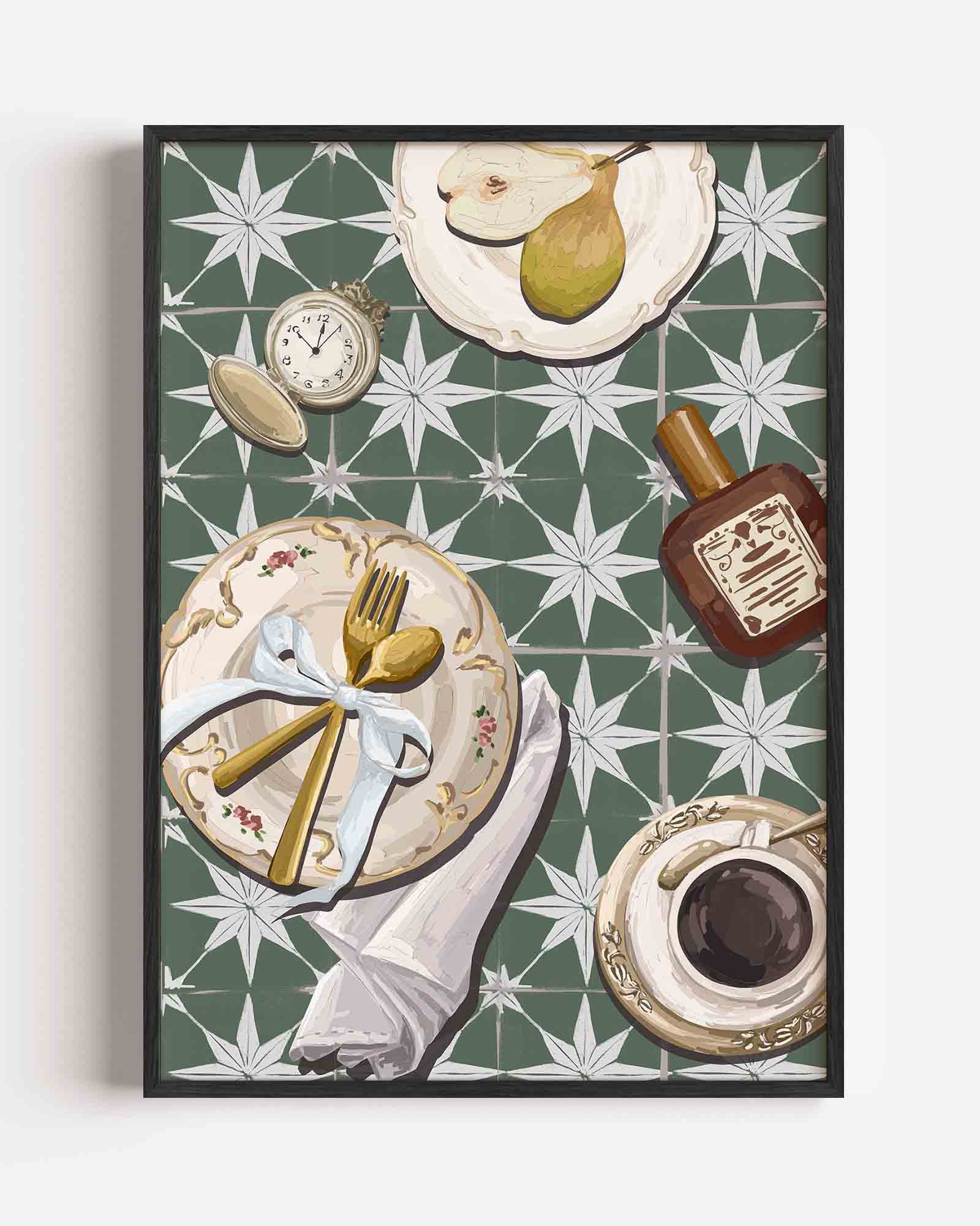Ontbijt tafel Poster