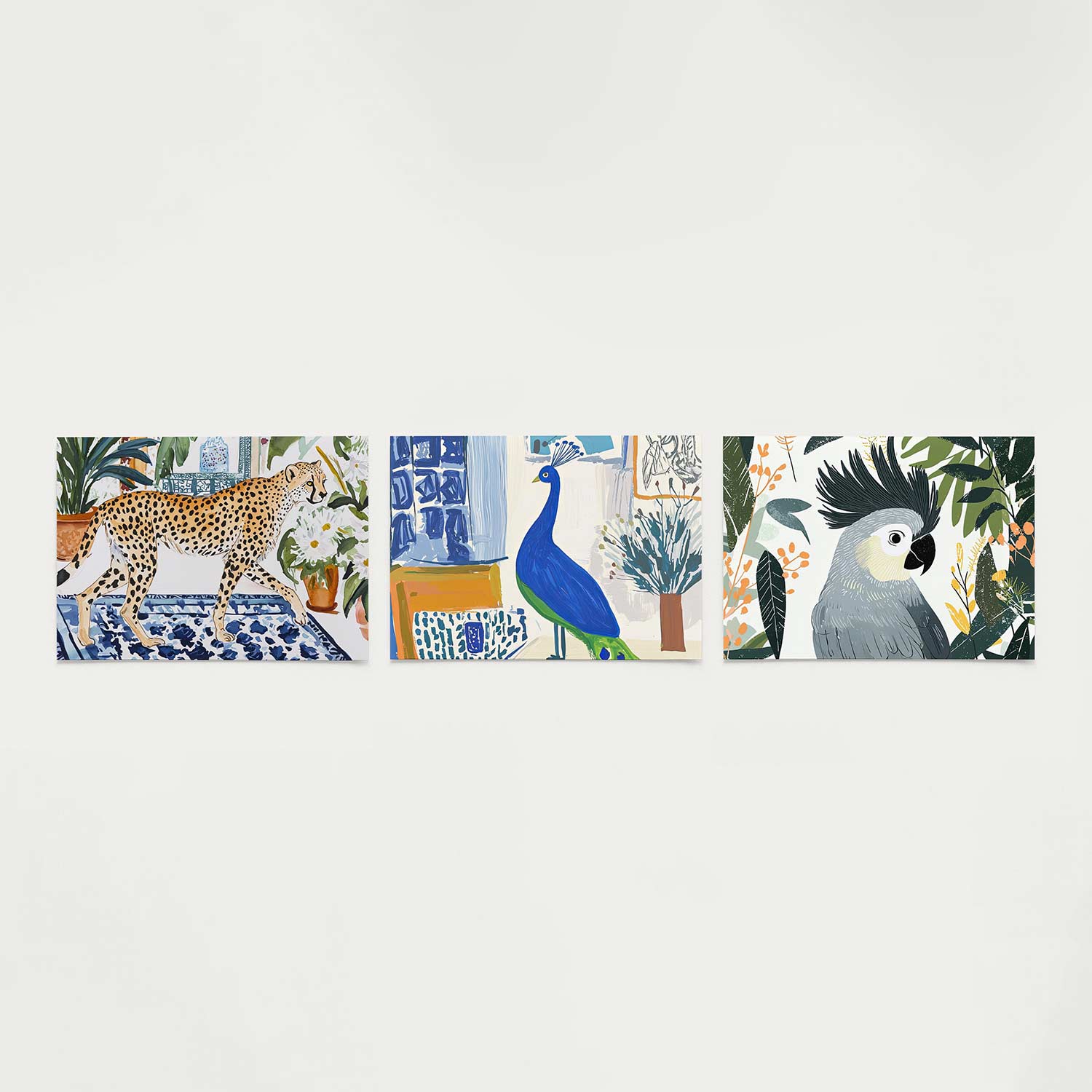 Dierlijke elegantie Posterset