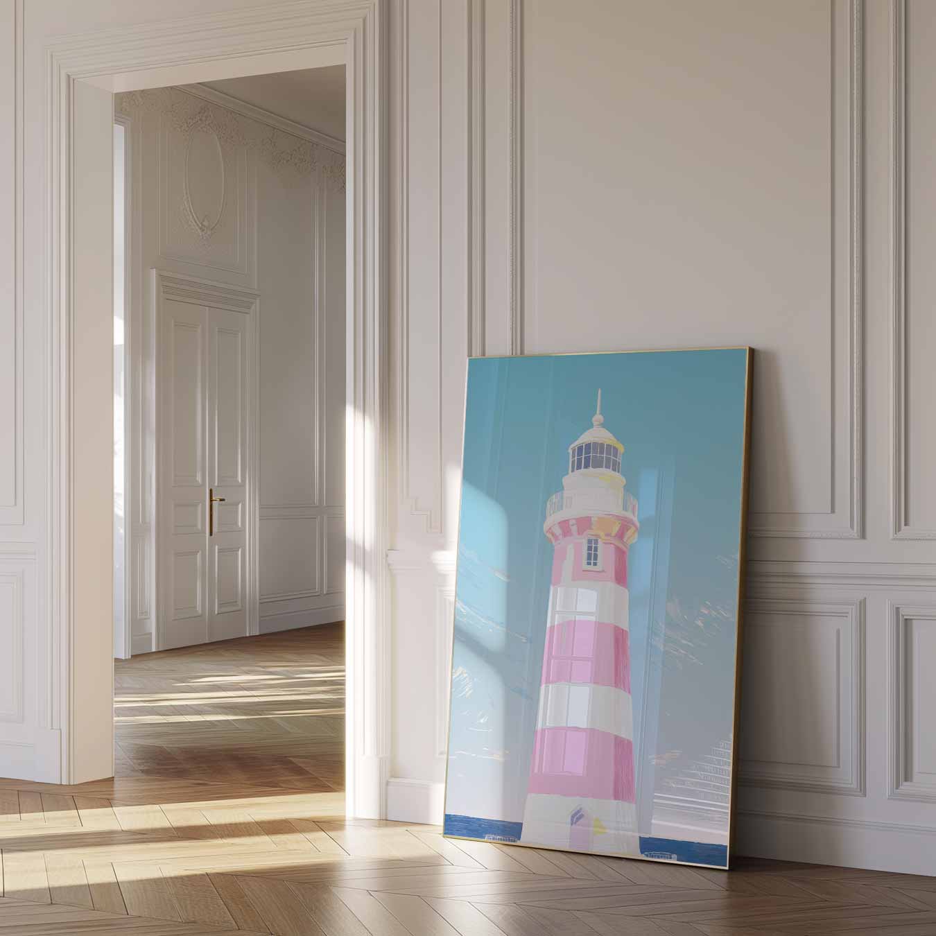 Zomerse Vuurtoren Vibes Poster-WallArtistic